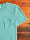 Pigment Dyed Pocket Tee in Foggy Green