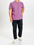 Pigment Dyed Pocket Tee in Plum