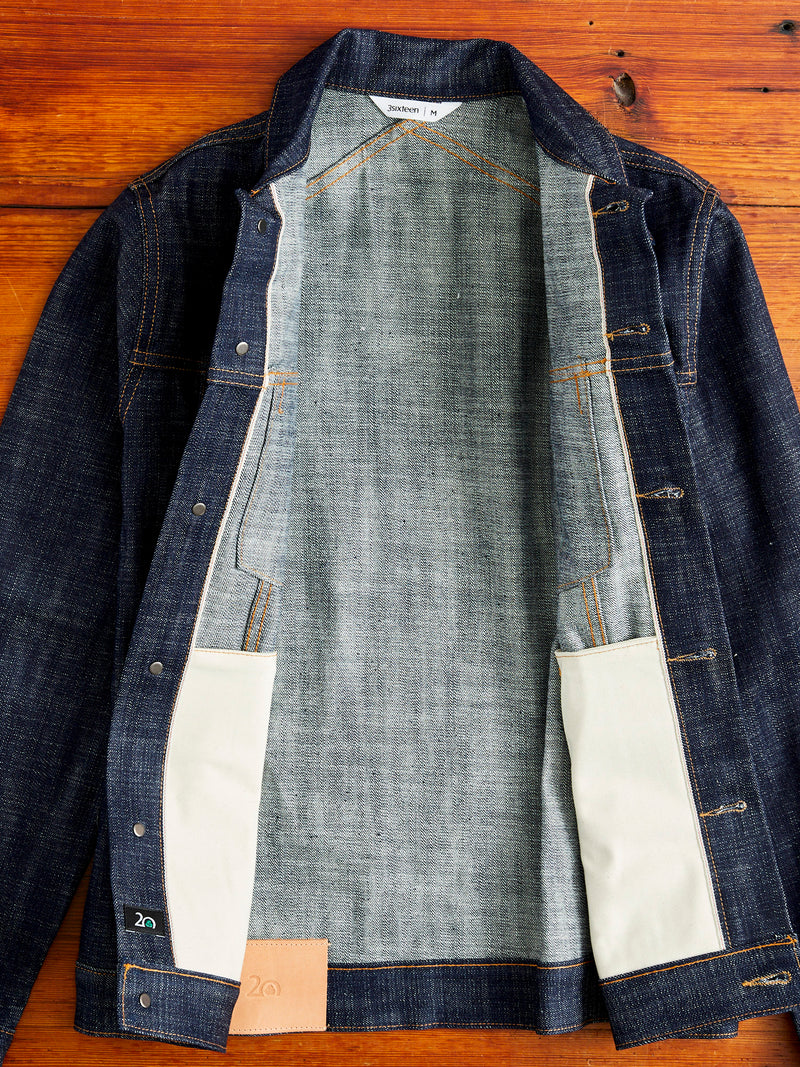DJ-102xn "Natural Indigo" 15.4oz Selvedge Type-3 Denim Jacket – Blue ...