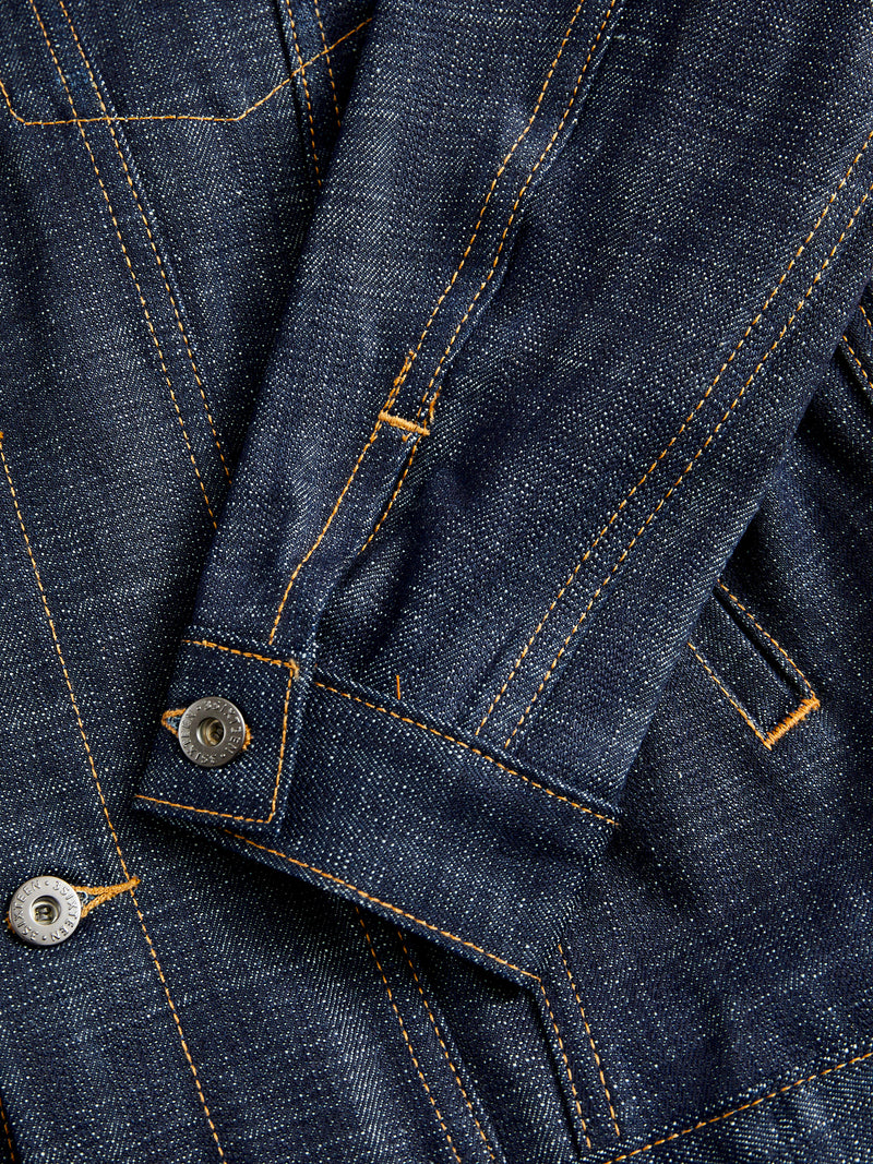 DJ-102xn "Natural Indigo" 15.4oz Selvedge Type-3 Denim Jacket – Blue ...