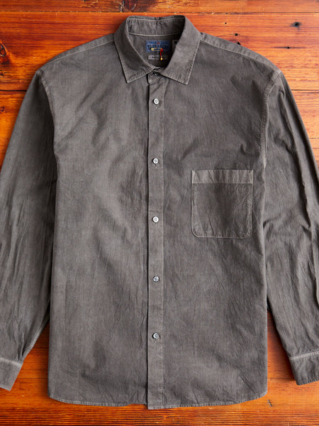 Antique Cloth Button-Down Shirt in Sumi Ink Dye