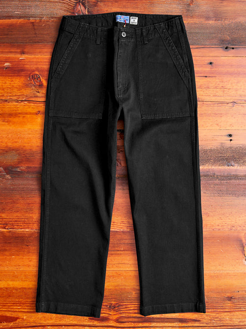 Tencel Twill Fatigue Pants in Black