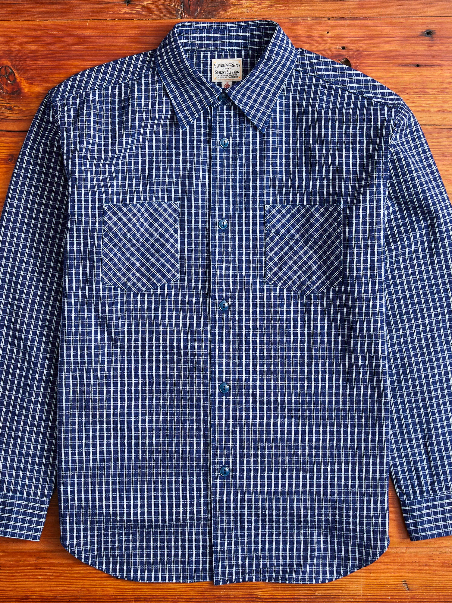 1940s Work Shirt in Indigo Check – Blue Owl Workshop
