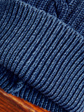 Cable Knit Watch Cap in Indigo