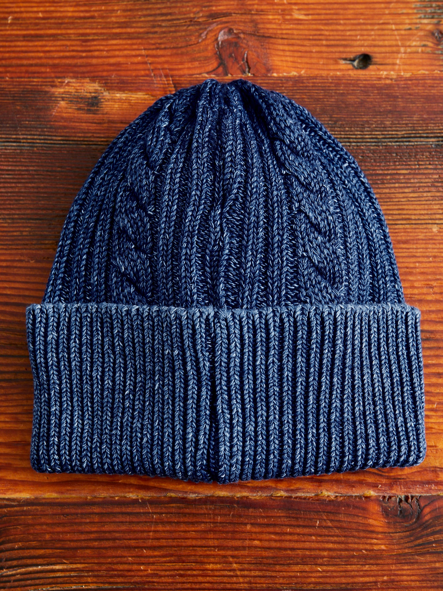 Cable Knit Watch Cap in Indigo – Blue Owl Workshop