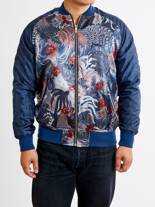 Reversible Souvenir Jacket in Navy