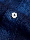 Indigo Check Flannel Shirt in Blue Ombre