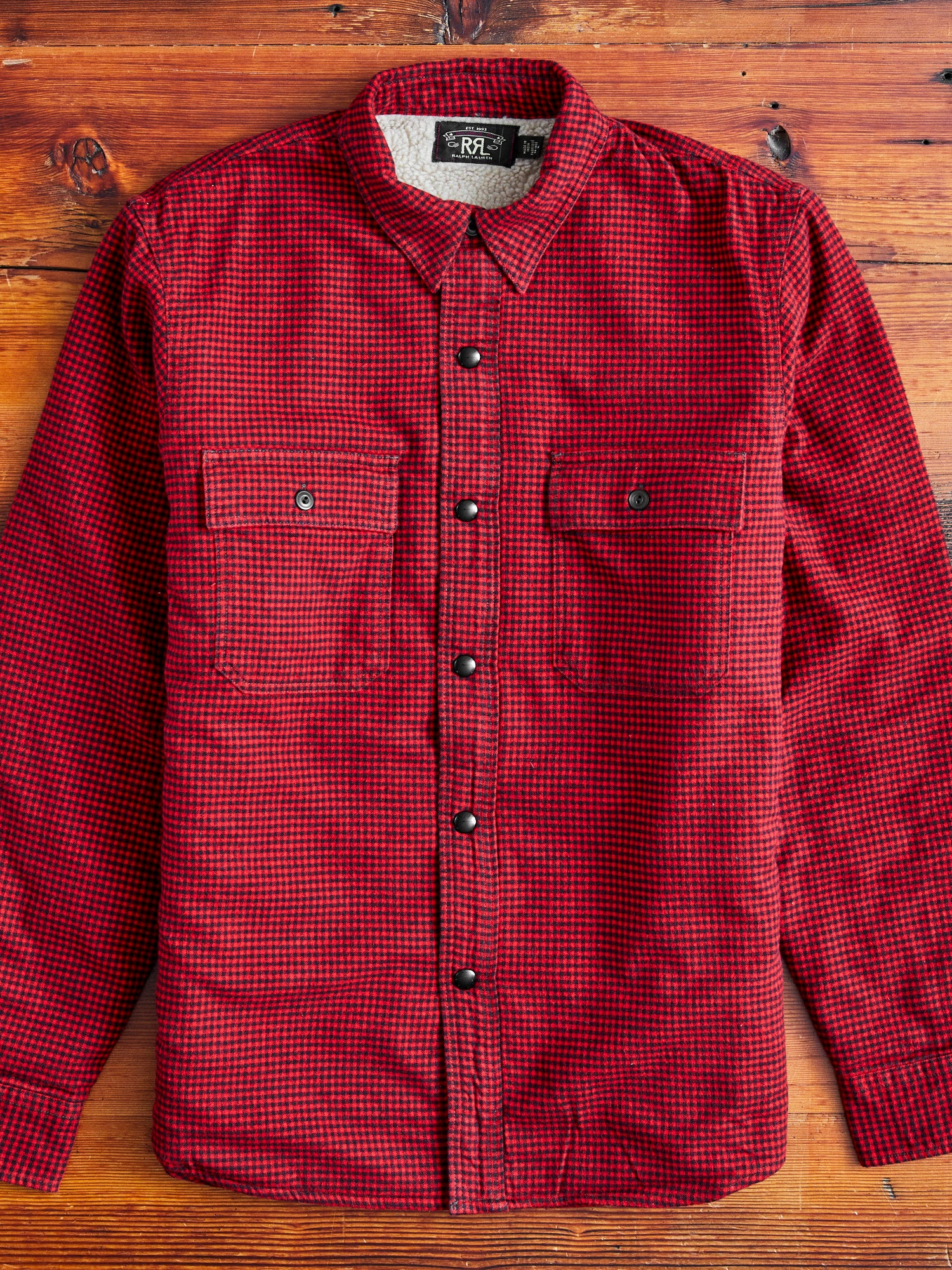 Vermont Lined Overshirt in Red Black – Blue Owl Workshop