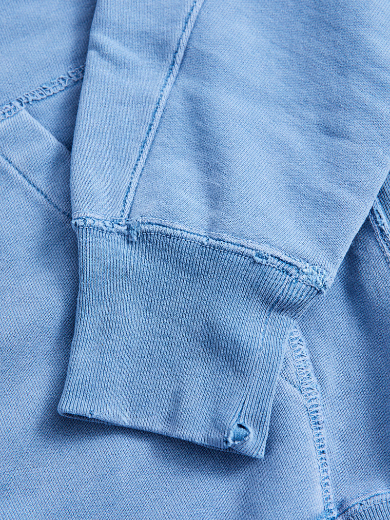 Special Finish Zip Hoodie in Blue