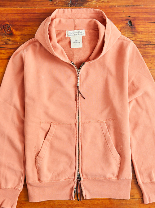 Special Finish Zip Hoodie in Orange