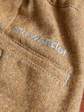 Recycled Wool Tweed Tapered Pants in Beige