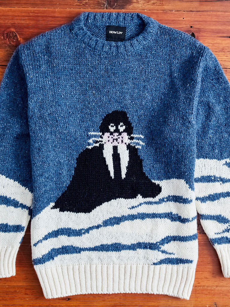 blue wool sweater