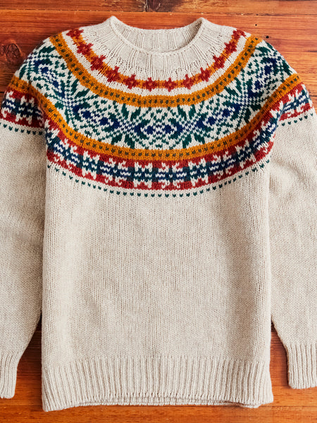 Vtg Wool Blend Tiger Knit Sweater Medium Retro Artsy Unisex Japan Made