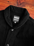Dobby Sashiko Coverall Coat in Black