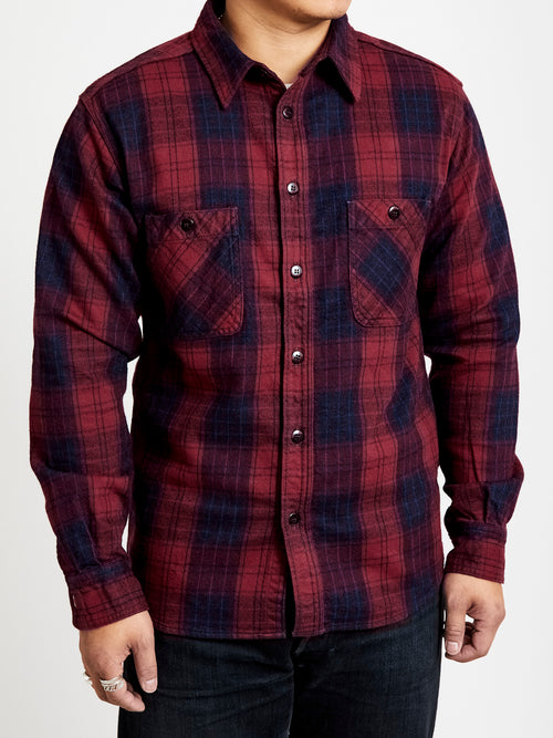 Original Twill Check Flannel Shirt in Red