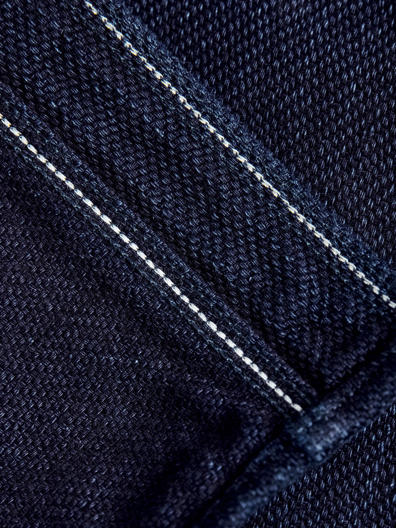 Heavy Dobby Sashiko Work Shirt in Indigo
