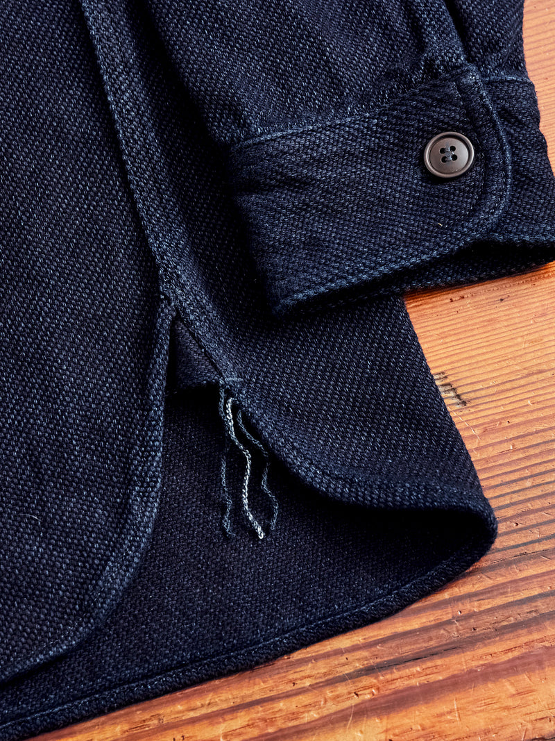 Heavy Dobby Sashiko Work Shirt in Indigo