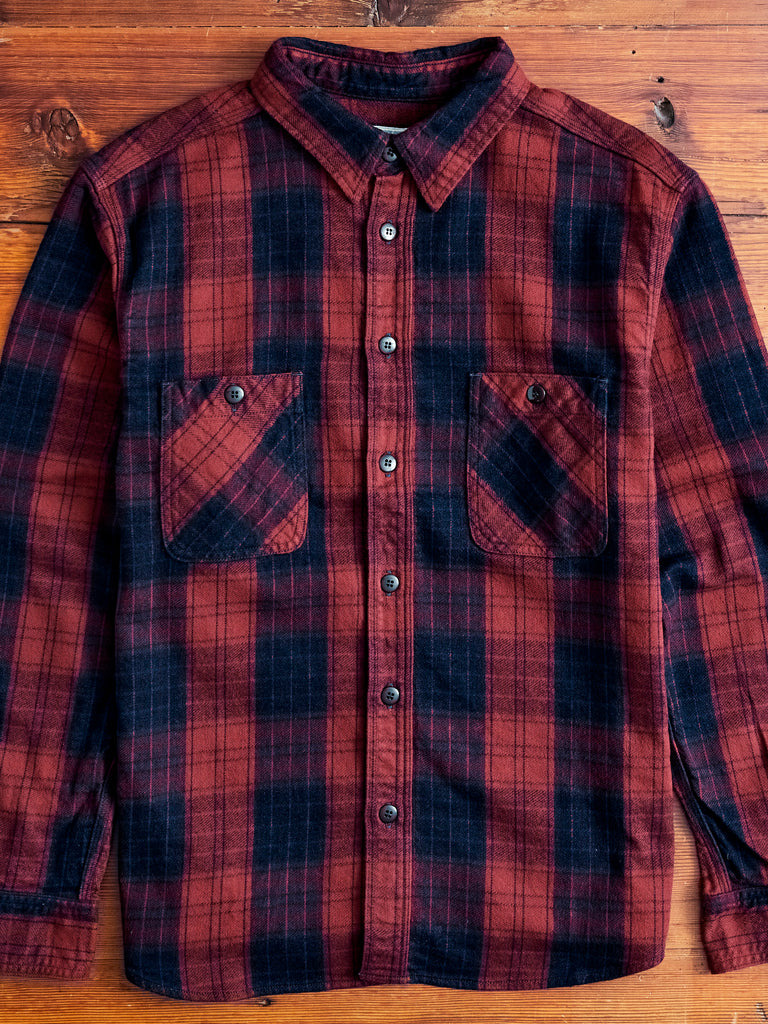 Original Twill Check Flannel Shirt in Red