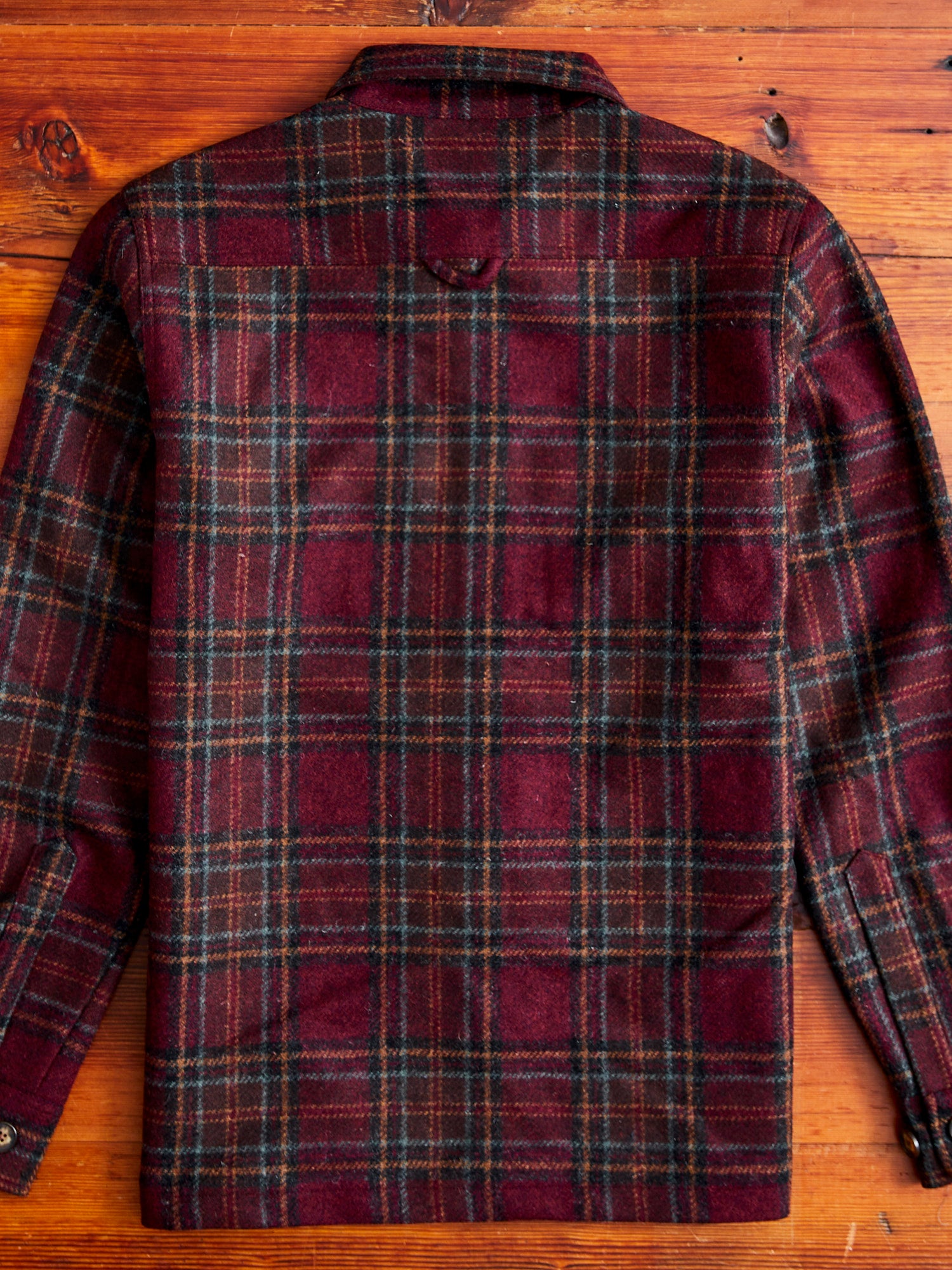 Burgundy Check Overshirt in Vulpes – Blue Owl Workshop