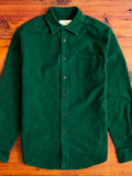 Moleskin Button-Up Shirt in Green