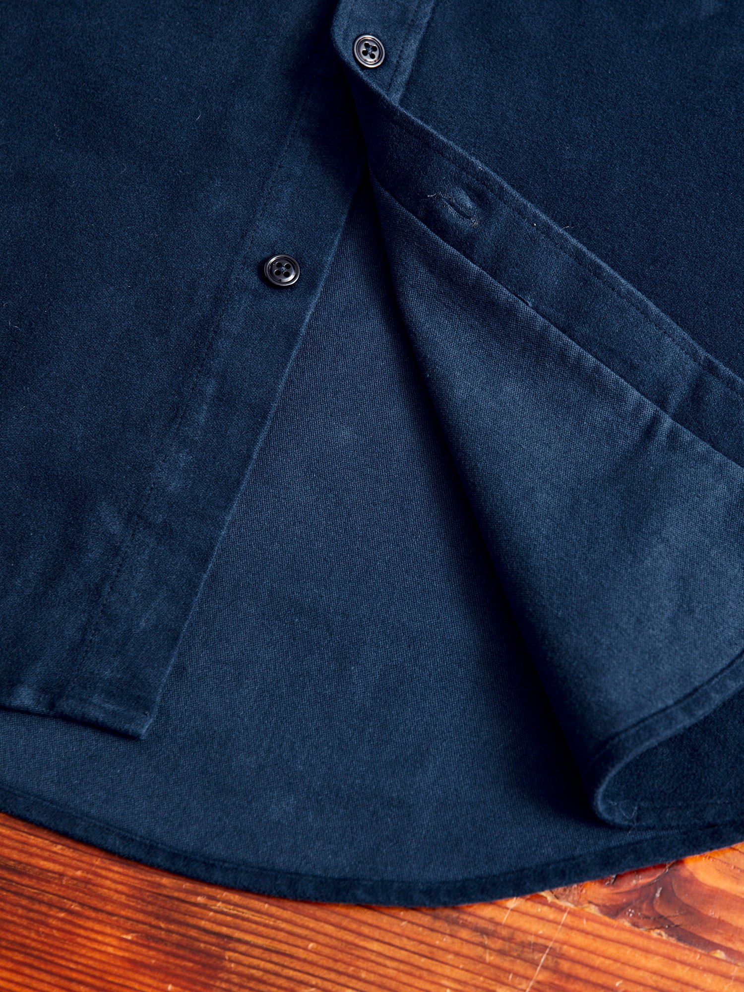 Moleskin Button-Up Shirt in Navy – Blue Owl Workshop