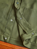 Poly Twill Gardeners Jacket in Olive