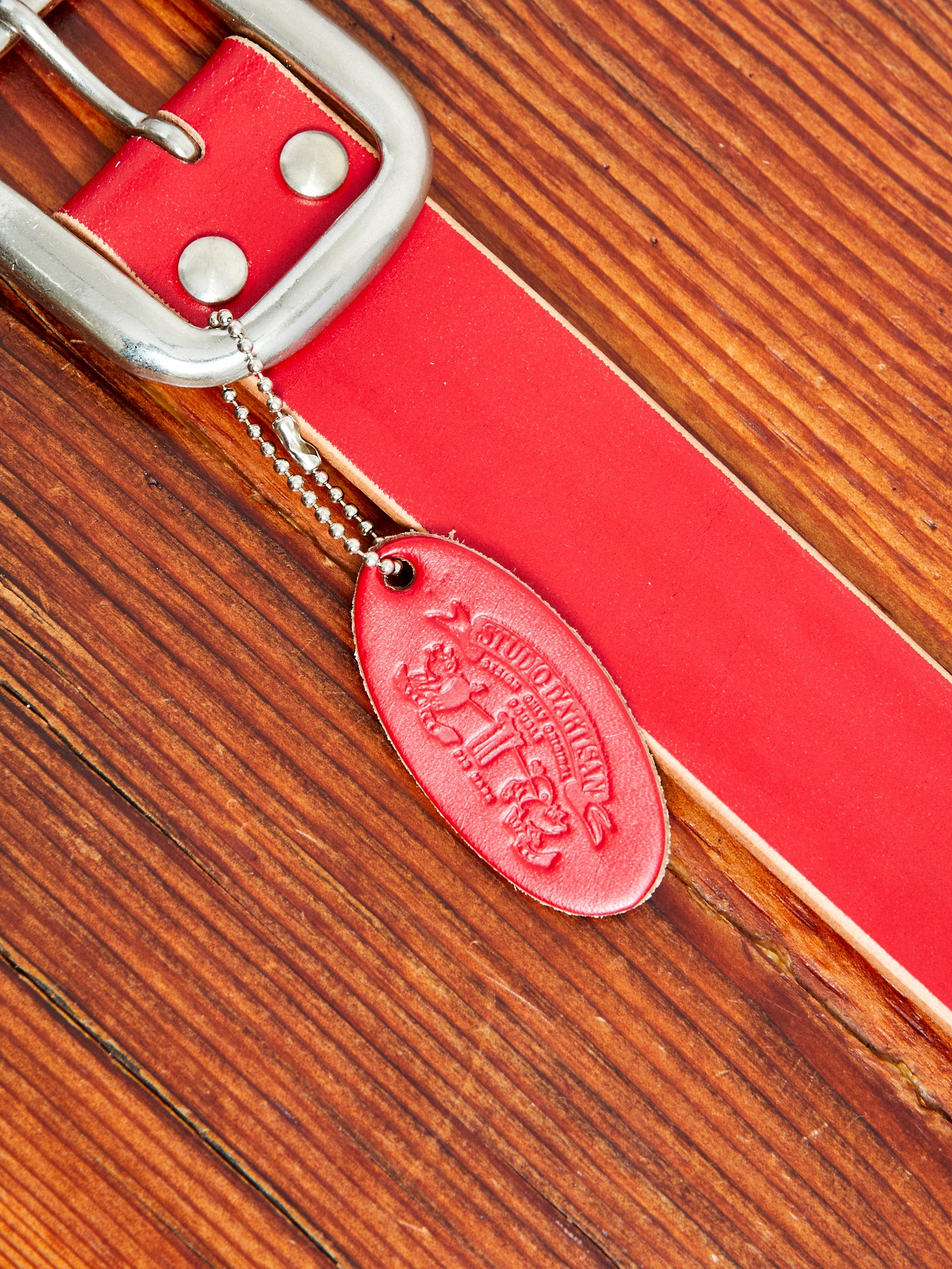 B-87 Leather Belt in Red – Blue Owl Workshop