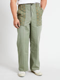 MSP-1014 Tsugihagi Baker Pants in Army Green