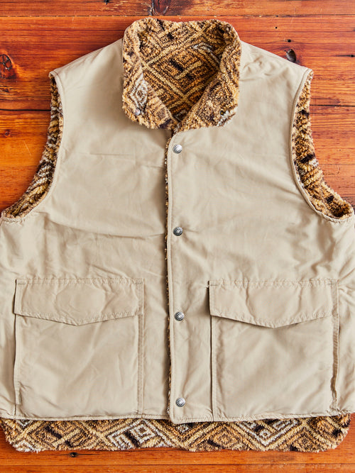 60/40 Cloth Reversible Vest in Beige