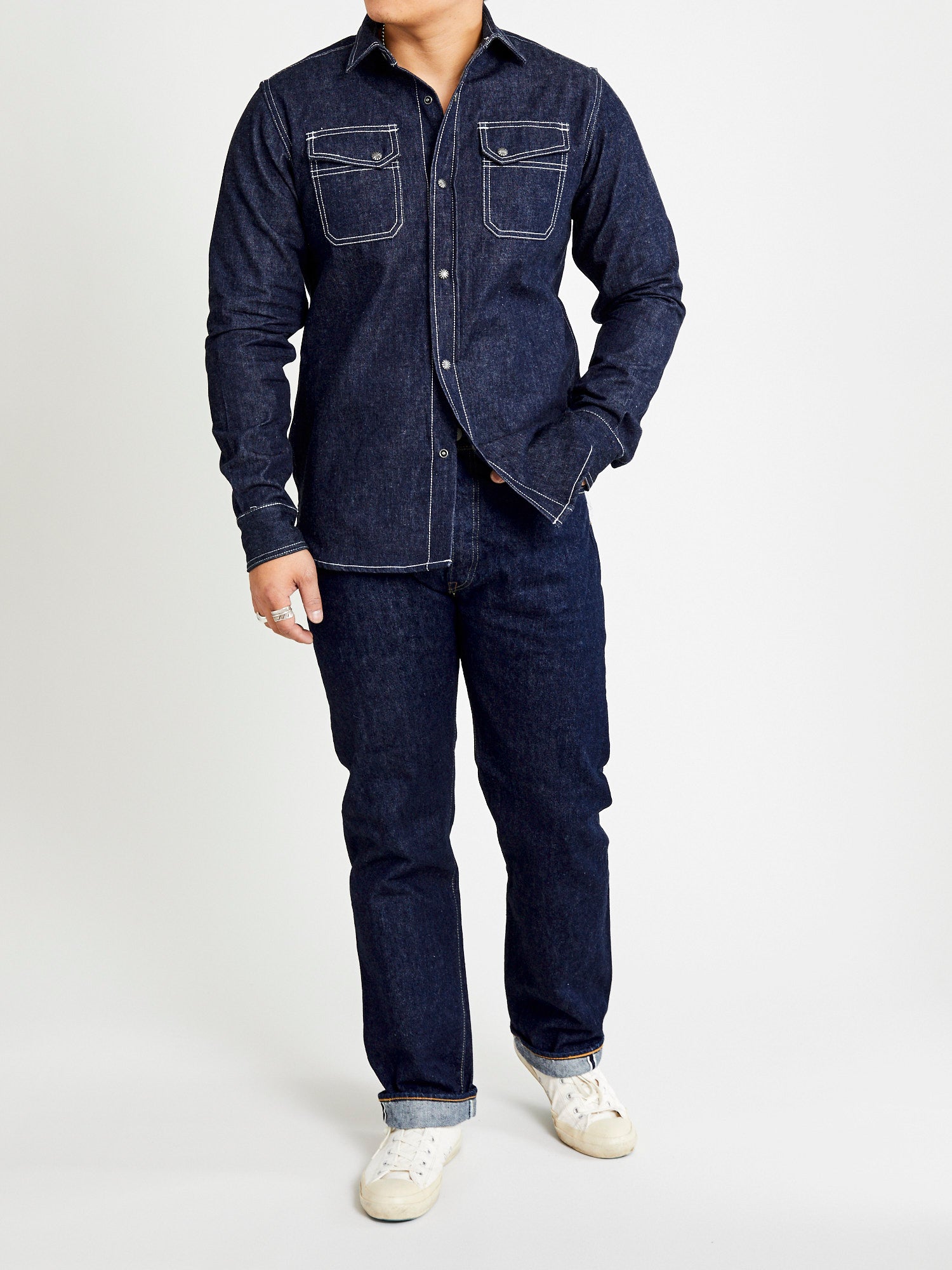 Crosscut Western in Indigo Denim – Blue Owl Workshop
