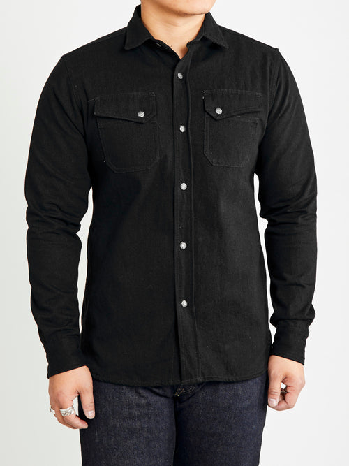 Crosscut Western in Black Denim