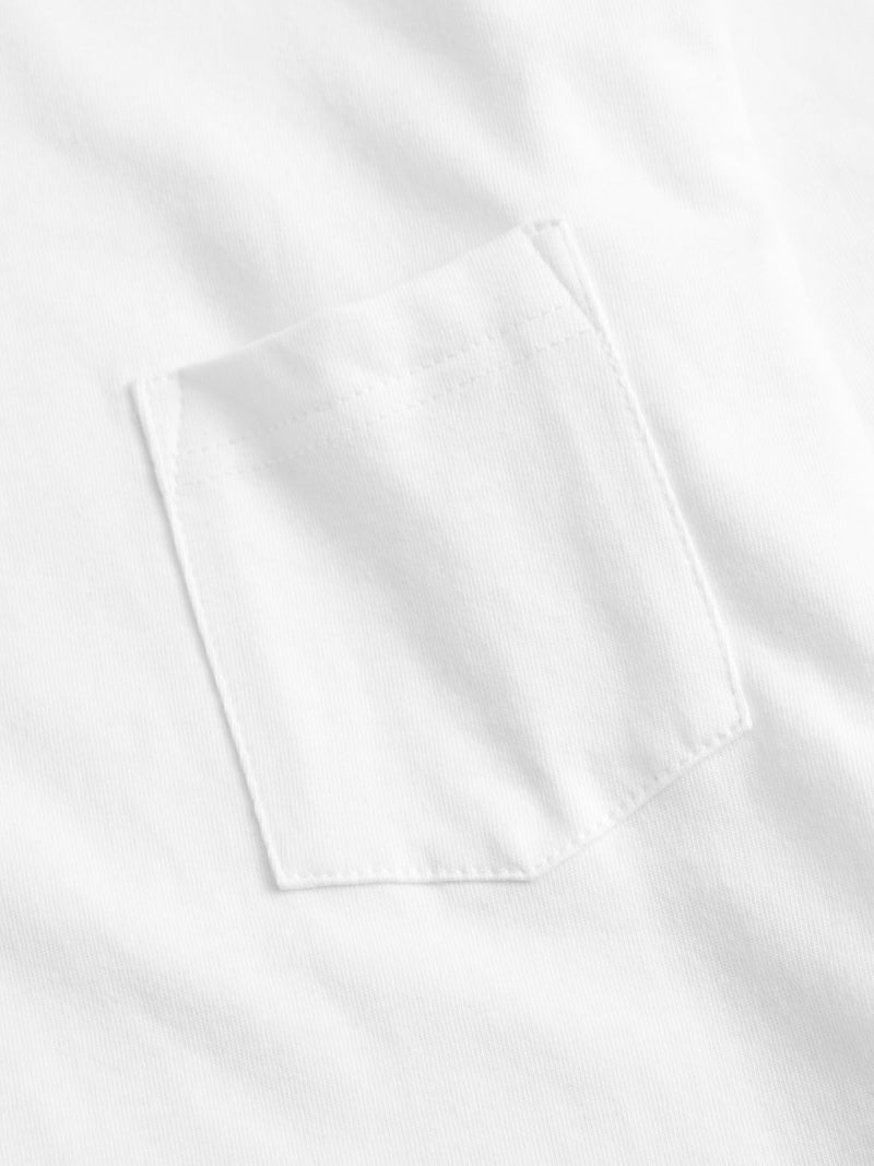 Long Sleeve Pocket T-Shirt in White