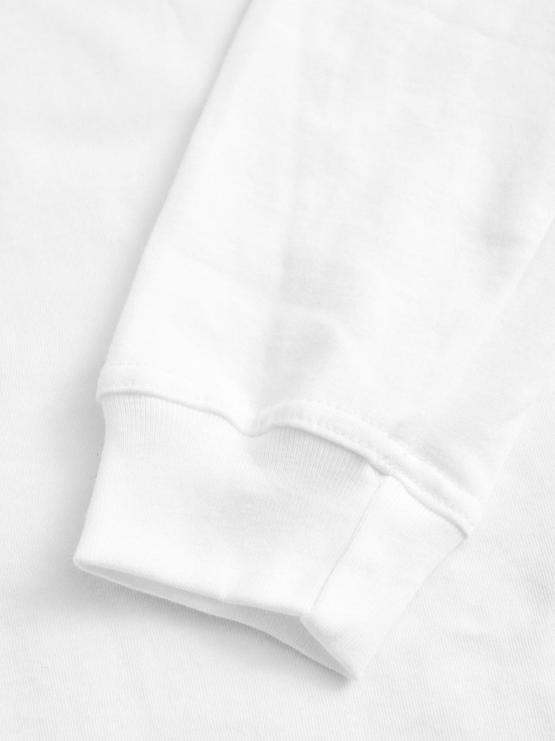 Long Sleeve Pocket T-Shirt in White