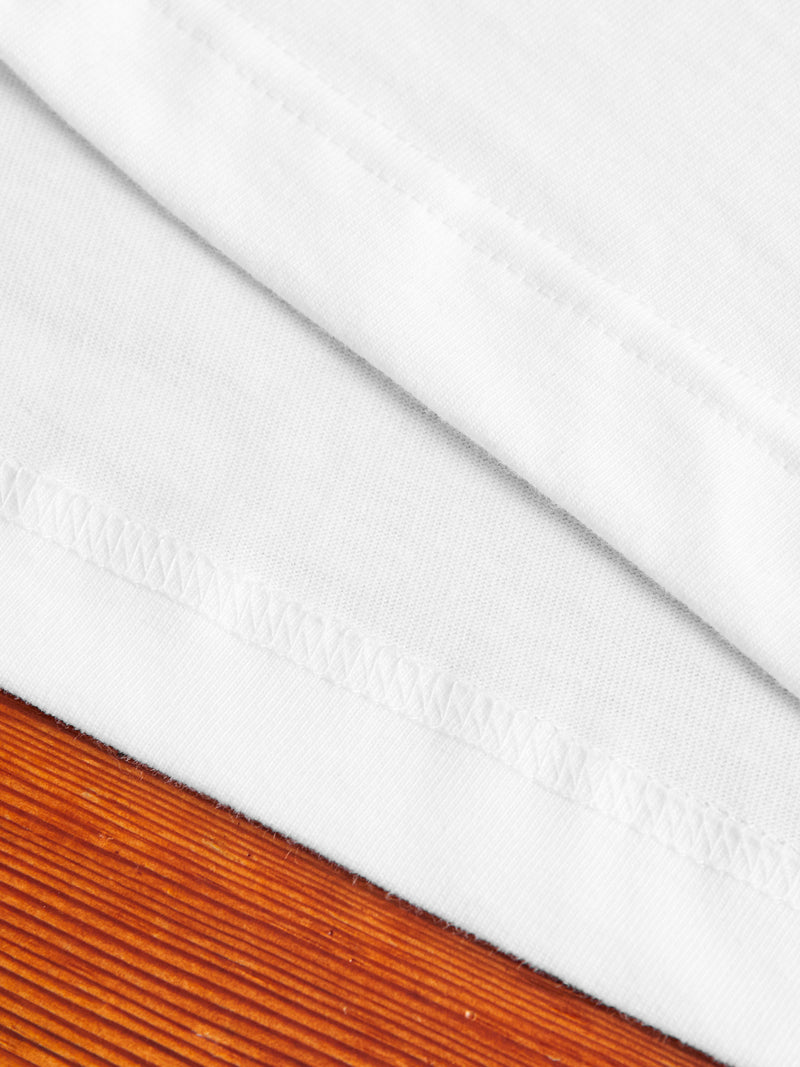 Long Sleeve Pocket T-Shirt in White