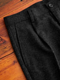 1-Pleat Wool Cashmere Trouser in Charcoal