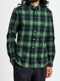 Shaggy Check Button-Down Shirt in Green