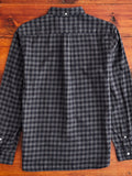 Gingham Check Button-Down Shirt in Grey