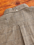 Shaggy Check Button-Down Shirt in Brown
