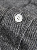Twill Flannel Button-Down Shirt in Grey