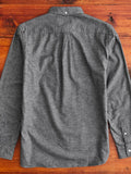 Twill Flannel Button-Down Shirt in Grey