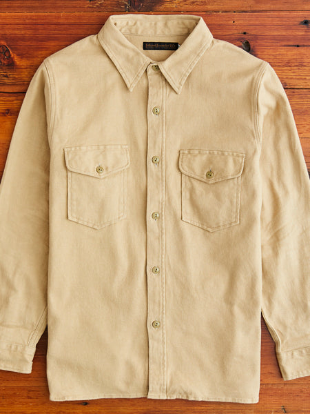 Cotton Wool CPO Shirt in Beige
