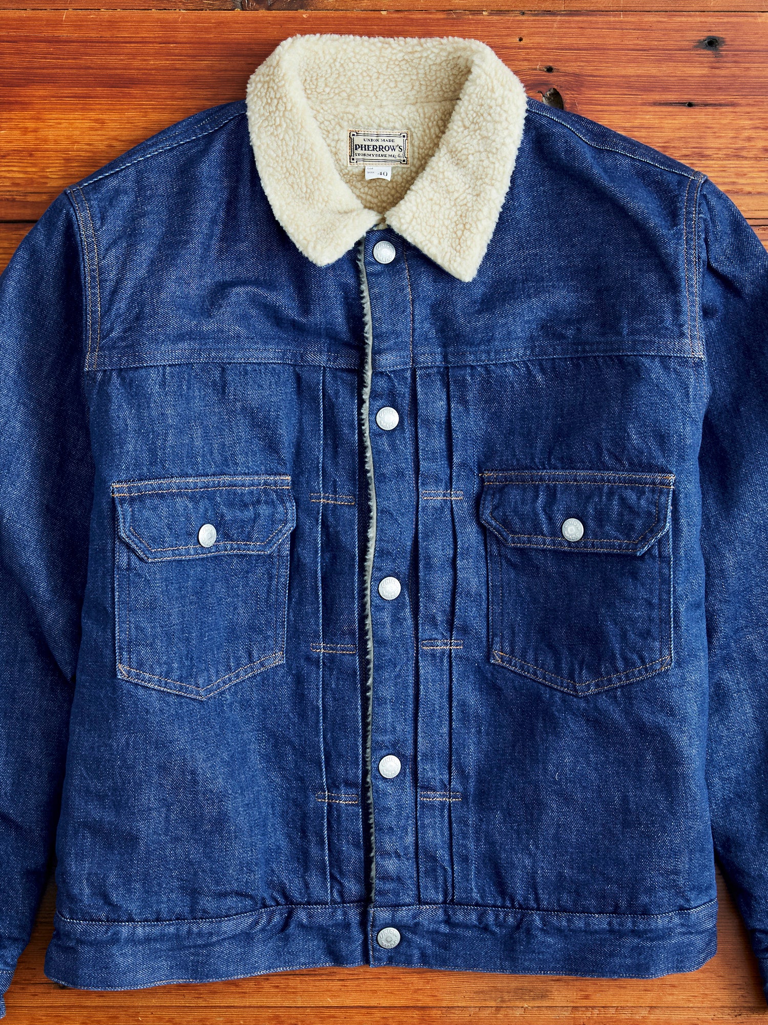 12oz Denim Boa Type 2 Jacket in Indigo – Blue Owl Workshop