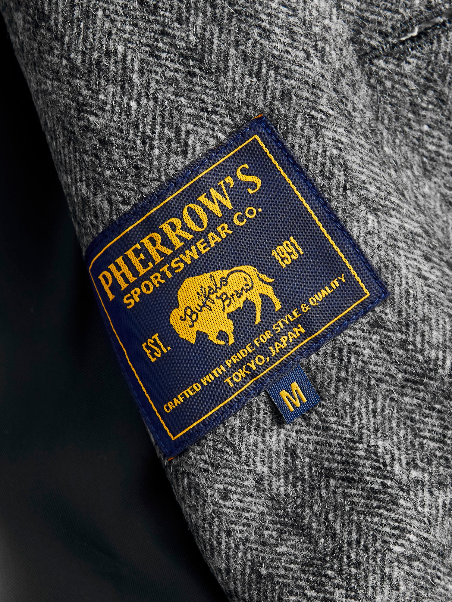 Wool Tailored Jacket in Black Herringbone – Blue Owl Workshop Wool Tailored Jacket in Black Herringbone – Blue Owl Workshop
