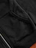 Heavyweight Fleece Full Zip Hoodie in Black