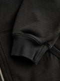 Heavyweight Fleece Full Zip Hoodie in Black