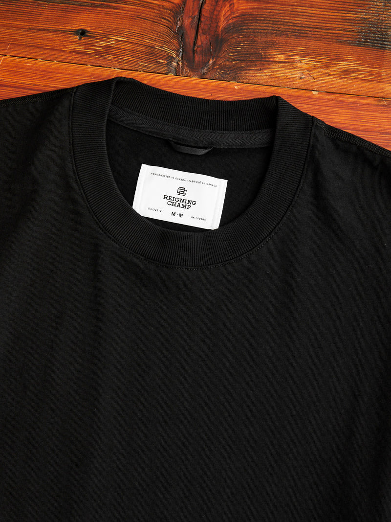 Midweight Jersey T-Shirt in Black