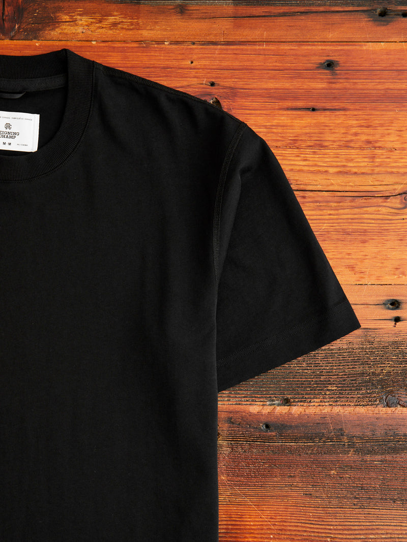 Midweight Jersey T-Shirt in Black