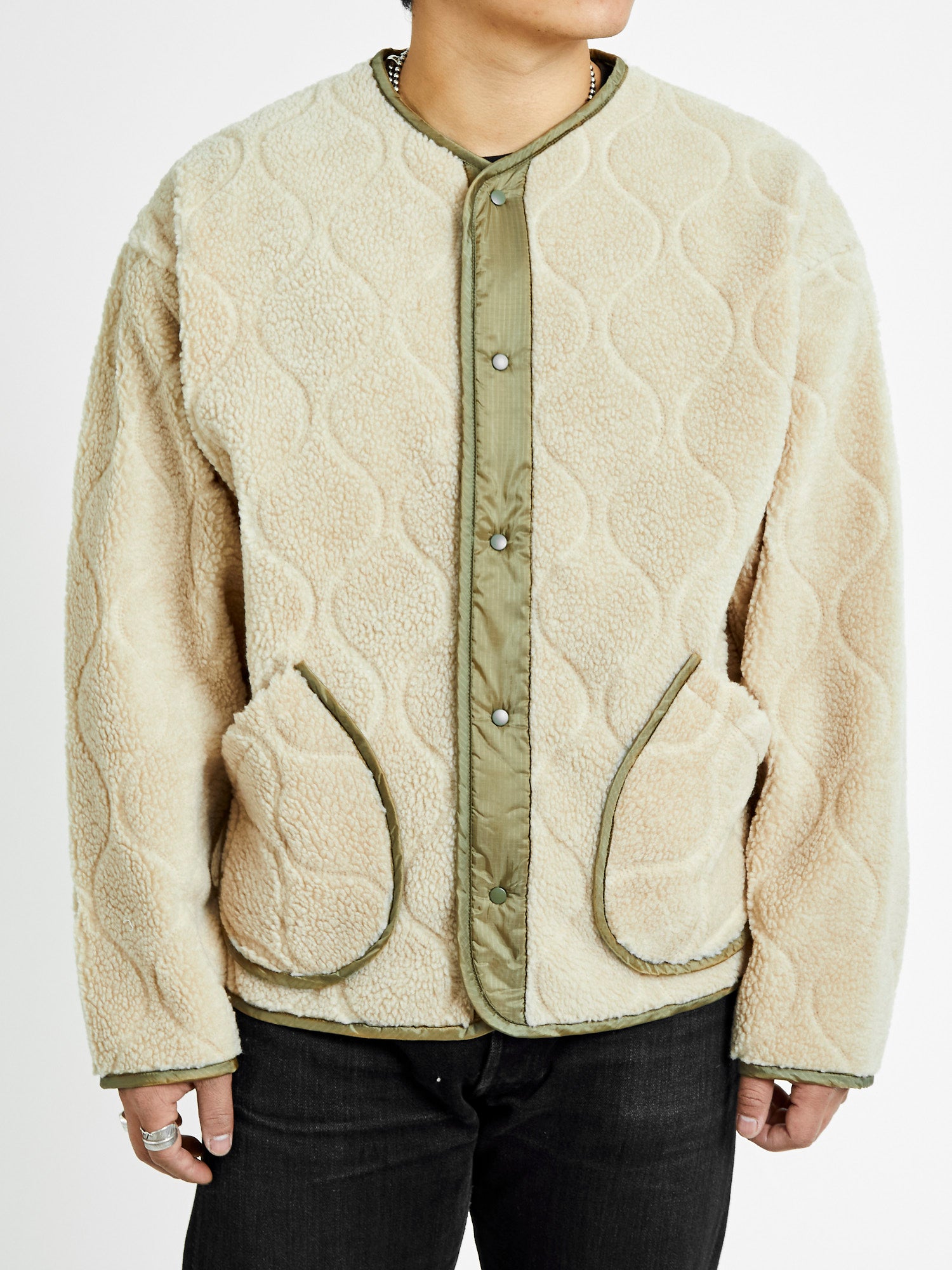 Nylon Rip Boa Jacket in Beige – Blue Owl Workshop