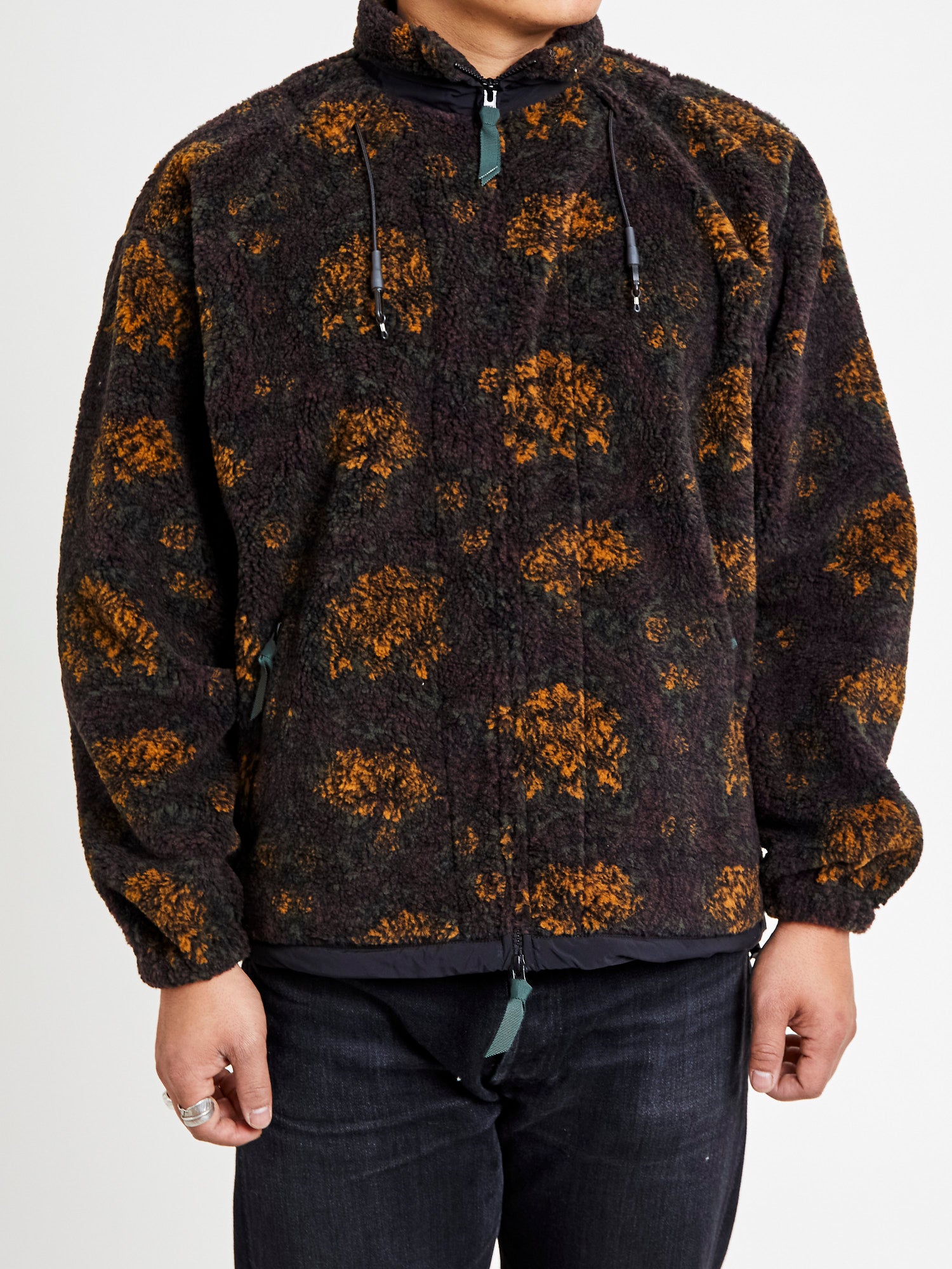 Jacquard Boa Zip Jacket in Green – Blue Owl Workshop
