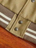 Ivy Varsity Jacket in Camel Roughout